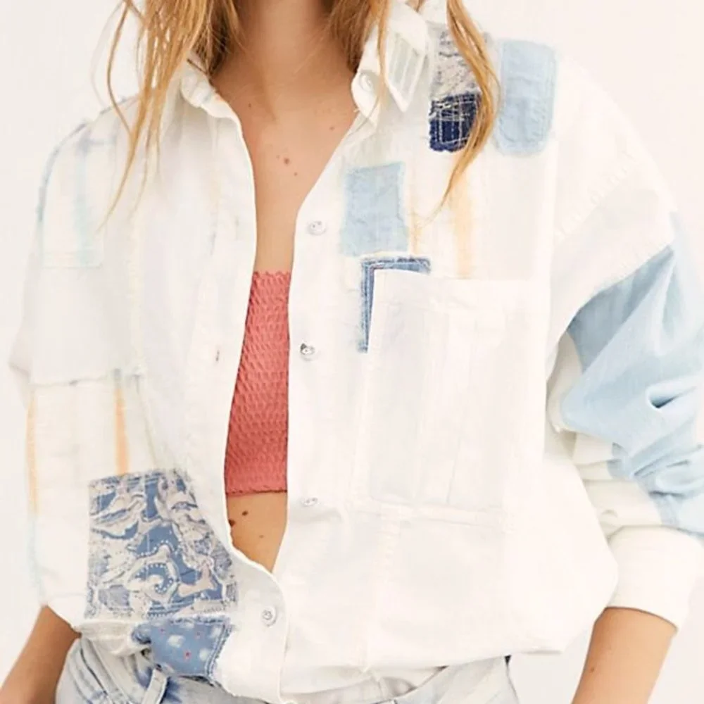Free People Costa Ballena Patchwork Top - Picture 2 of 10